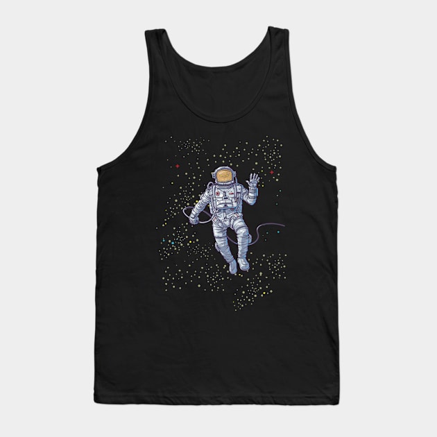 Cat Astronaut Tank Top by vladocar